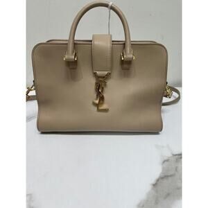 YSL Monogramme SL Beige Leather Bag - Saint Laurent Designer Handbag